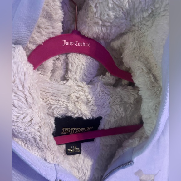 PINK Victoria's Secret Womans Hoodie Vintage 1990’s Sequin Logo Fleece Lined L - Picture 6 of 6